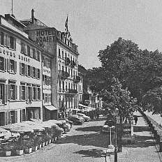 Alte Postkarte Promenade Rheinweg